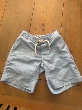 Light Blue Boys Swim Shorts with Drawstring